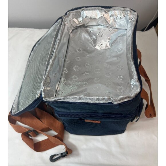 Brivilas Insulated Lunch Bag With Dual Zipper & Mesh Pocket 2 Compartments - Picture 5 of 7